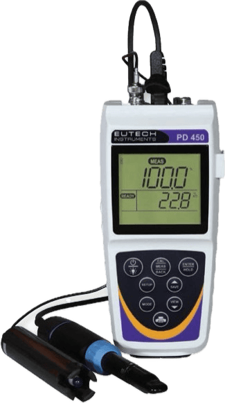 pH / mV / Dissolved Oxygen / Temperature วัดความเป็นกรด ด่าง เครื่องวัดออกซิเจนในน้ำ อุณหภูมิ EUTECH PD 450