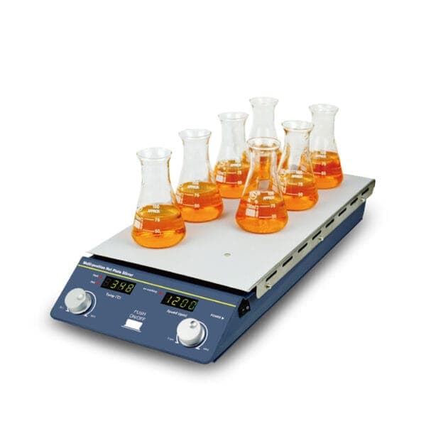 8 Multi-Position Hotplate Stirrer เครื่องกวนสารพร้อมให้ความร้อน ยี่ห้อ MIULAB รุ่น SP-200T