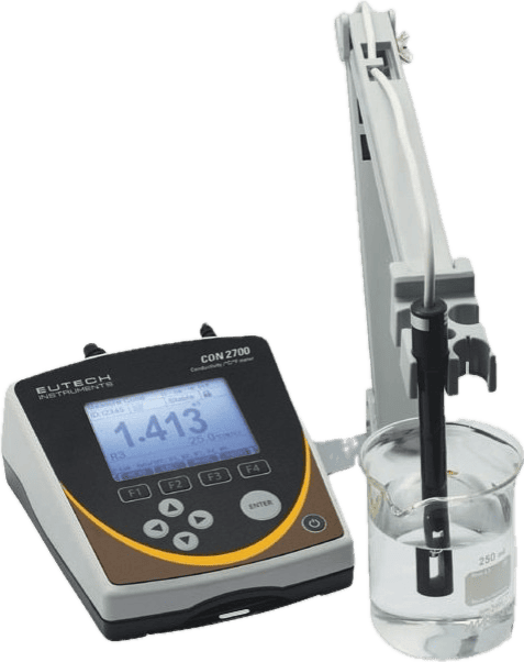 Benchtop Conductivity meter เครื่องวัดค่าความนำไฟฟ้าแบบตั้งโต๊ะ ยี่ห้อ EUTECH รุ่น CON 2700, COND TDS SAL RES Temp