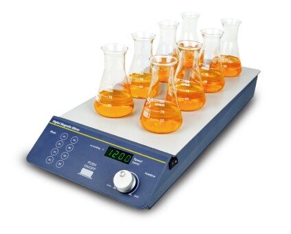 Multi-Positon Magnetic Stirrer เครื่องกวนสารละลาย 8 ตำแหน่ง ยี่ห้อ MIULAB รุ่น SP-200