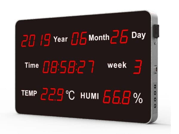 LED Display Temperature and Humidity meter thermo hygrometer เครื่องวัดอุณหภูมิและความชื้นขนาดใหญ่ ยี่ห้อ Huato รุ่น HE218B