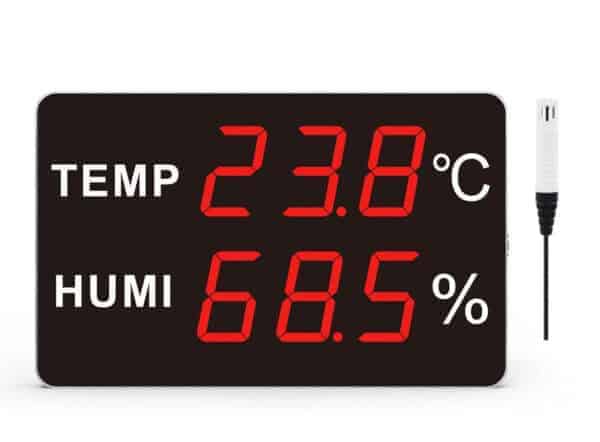 LED Display Temperature and Humidity meter thermo hygrometer เครื่องวัดอุณหภูมิและความชื้นขนาดใหญ่ ยี่ห้อ Huato รุ่น HE250A