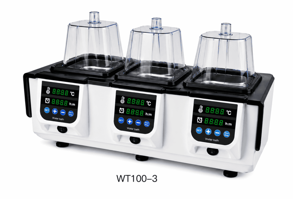 Water bath อ่างน้ำควบคุมอุณหภูมิ 2 ลิตร 3 หลุม ยี่ห้อ Miulab รุ่น WT100-3