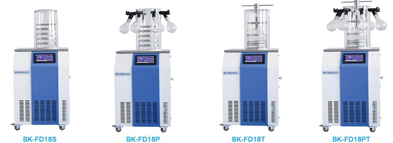 Freeze Dryer เครื่องทำแห้งแบบแช่เยือกแข็ง ฟรีซดราย ยี่ห้อ Biobase รุ่น BK-FD18S BK-FD18P BK-FD18T BK-FD18PT